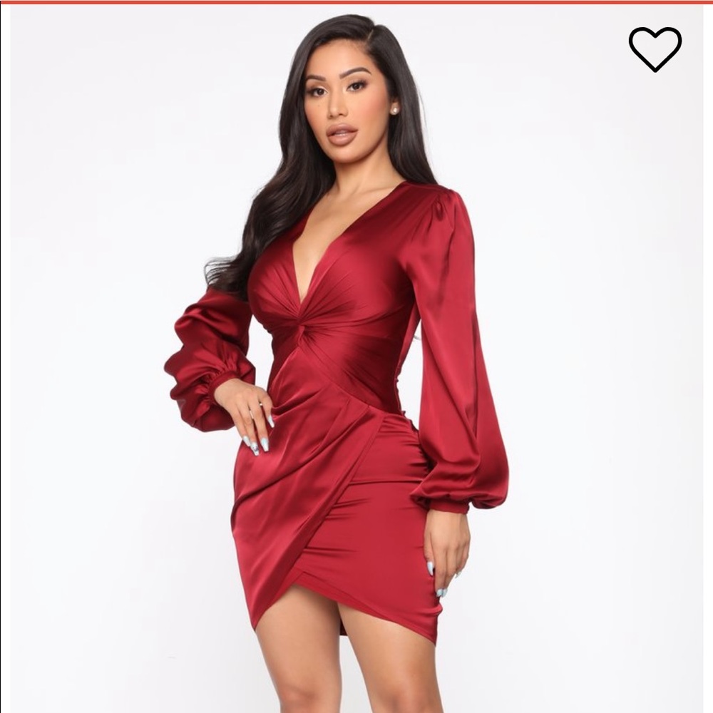 Fashionova burgundy dress